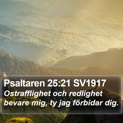 Psaltaren 25:21 SV1917 Bible Verse Image