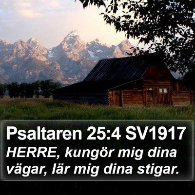 Psaltaren 25:4 SV1917 Bible Verse Image