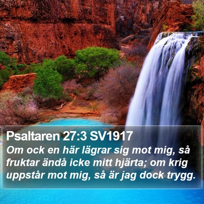 Psaltaren 27:3 SV1917 Bible Verse Image