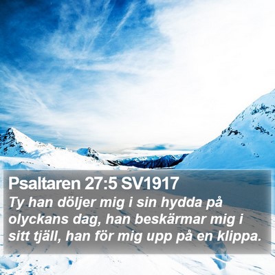 Psaltaren 27:5 SV1917 Bible Verse Image