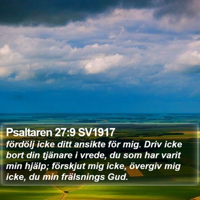 Psaltaren 27:9 SV1917 Bible Verse Image
