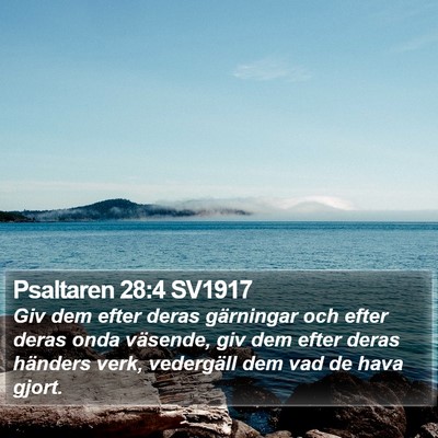 Psaltaren 28:4 SV1917 Bible Verse Image