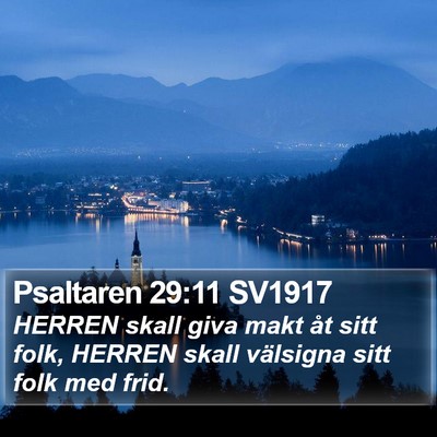 Psaltaren 29:11 SV1917 Bible Verse Image