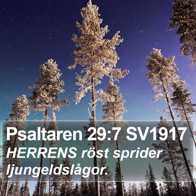 Psaltaren 29:7 SV1917 Bible Verse Image