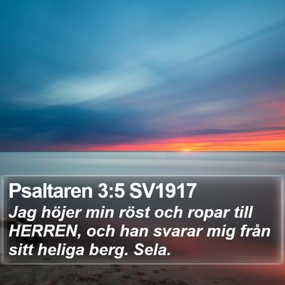 Psaltaren 3:5 SV1917 Bible Verse Image