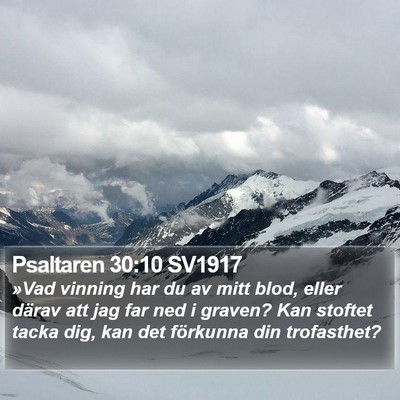 Psaltaren 30:10 SV1917 Bible Verse Image