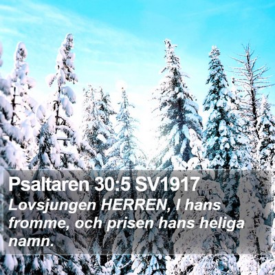 Psaltaren 30:5 SV1917 Bible Verse Image