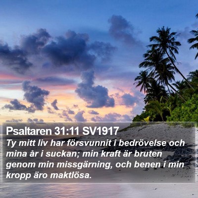 Psaltaren 31:11 SV1917 Bible Verse Image