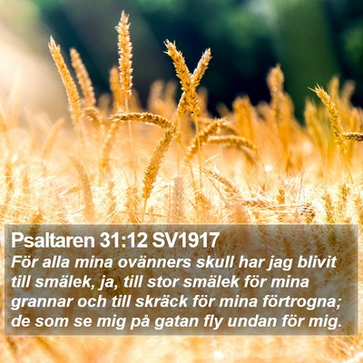 Psaltaren 31:12 SV1917 Bible Verse Image