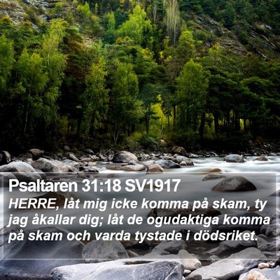 Psaltaren 31:18 SV1917 Bible Verse Image