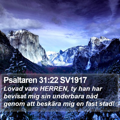 Psaltaren 31:22 SV1917 Bible Verse Image