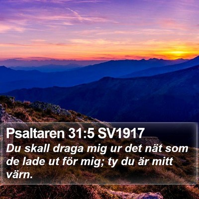 Psaltaren 31:5 SV1917 Bible Verse Image