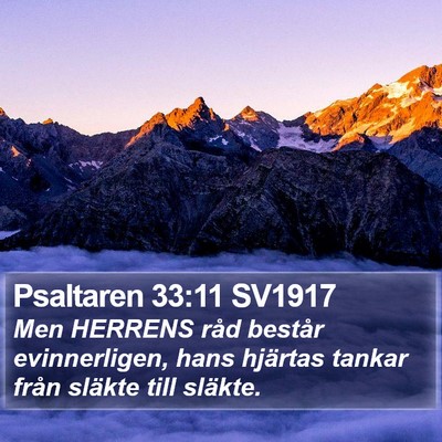 Psaltaren 33:11 SV1917 Bible Verse Image