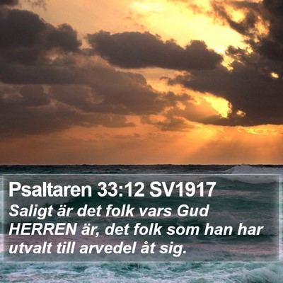 Psaltaren 33:12 SV1917 Bible Verse Image