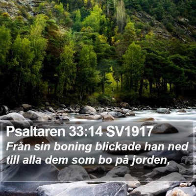 Psaltaren 33:14 SV1917 Bible Verse Image