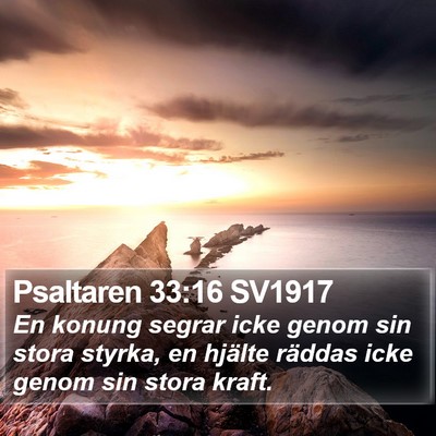 Psaltaren 33:16 SV1917 Bible Verse Image