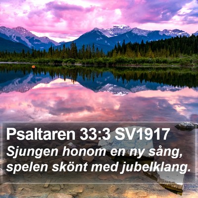 Psaltaren 33:3 SV1917 Bible Verse Image