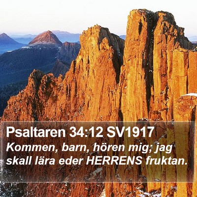 Psaltaren 34:12 SV1917 Bible Verse Image