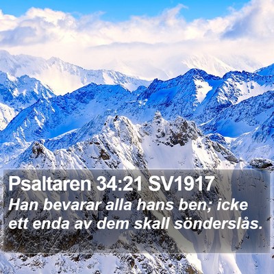 Psaltaren 34:21 SV1917 Bible Verse Image