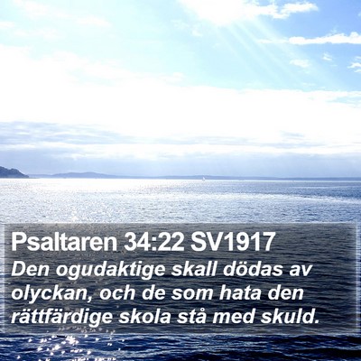 Psaltaren 34:22 SV1917 Bible Verse Image