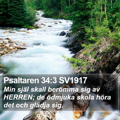 Psaltaren 34:3 SV1917 Bible Verse Image