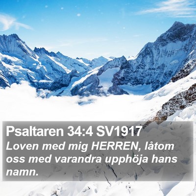 Psaltaren 34:4 SV1917 Bible Verse Image