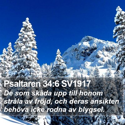 Psaltaren 34:6 SV1917 Bible Verse Image