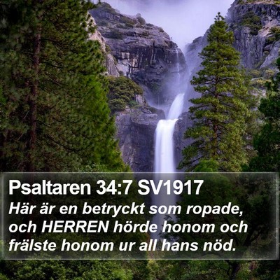 Psaltaren 34:7 SV1917 Bible Verse Image