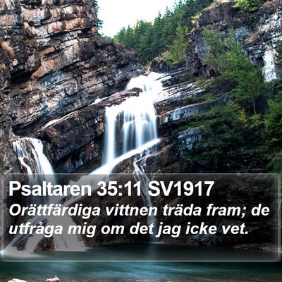 Psaltaren 35:11 SV1917 Bible Verse Image