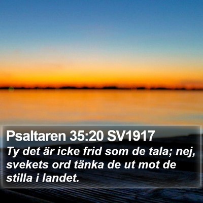 Psaltaren 35:20 SV1917 Bible Verse Image