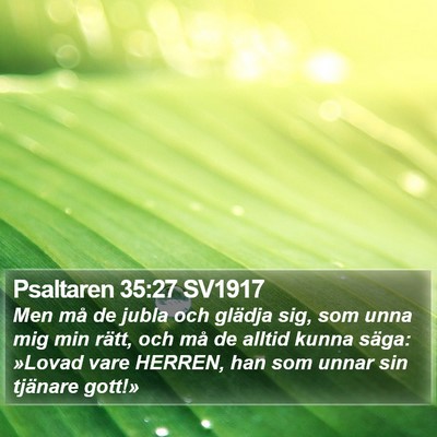 Psaltaren 35:27 SV1917 Bible Verse Image