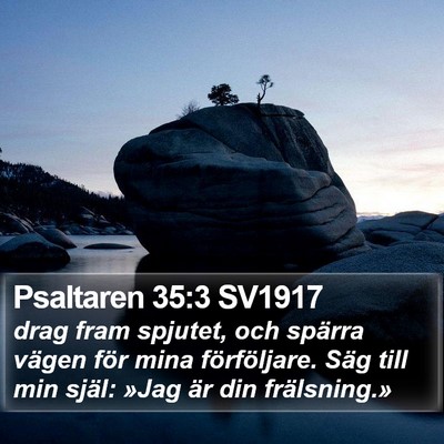 Psaltaren 35:3 SV1917 Bible Verse Image