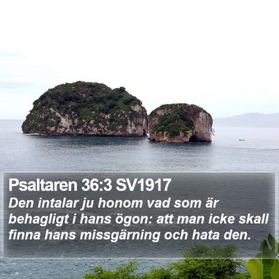 Psaltaren 36:3 SV1917 Bible Verse Image