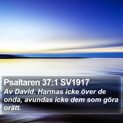 Psaltaren 37:1 SV1917 Bible Verse Image