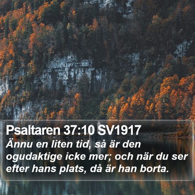 Psaltaren 37:10 SV1917 Bible Verse Image