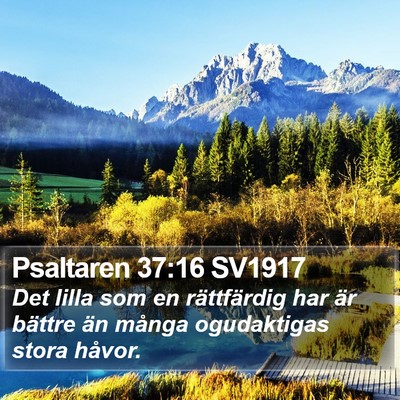 Psaltaren 37:16 SV1917 Bible Verse Image