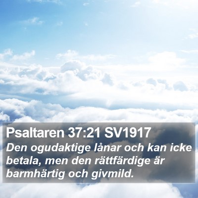 Psaltaren 37:21 SV1917 Bible Verse Image