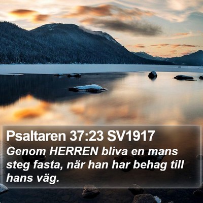 Psaltaren 37:23 SV1917 Bible Verse Image