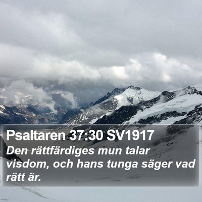 Psaltaren 37:30 SV1917 Bible Verse Image
