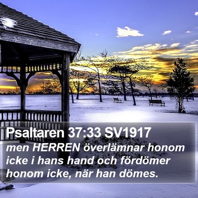 Psaltaren 37:33 SV1917 Bible Verse Image