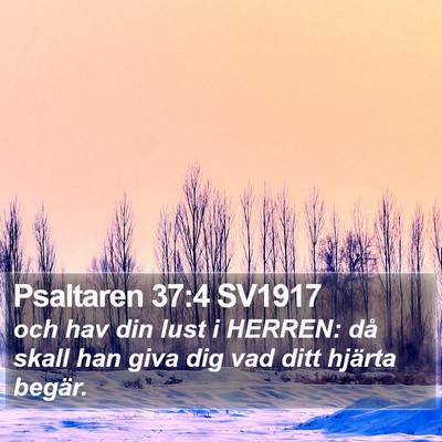 Psaltaren 37:4 SV1917 Bible Verse Image
