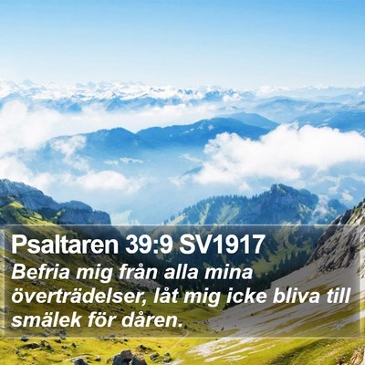 Psaltaren 39:9 SV1917 Bible Verse Image