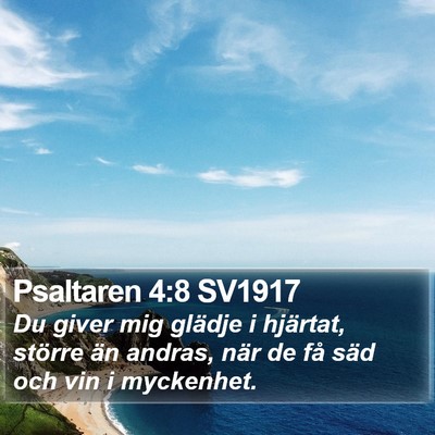Psaltaren 4:8 SV1917 Bible Verse Image