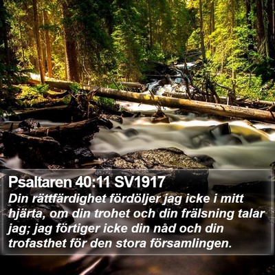 Psaltaren 40:11 SV1917 Bible Verse Image