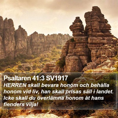 Psaltaren 41:3 SV1917 Bible Verse Image