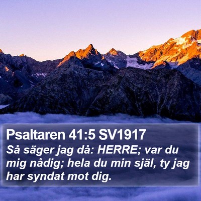 Psaltaren 41:5 SV1917 Bible Verse Image