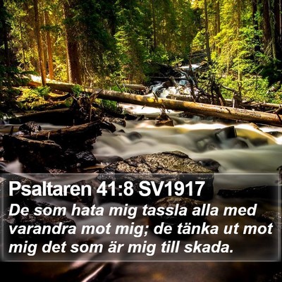 Psaltaren 41:8 SV1917 Bible Verse Image