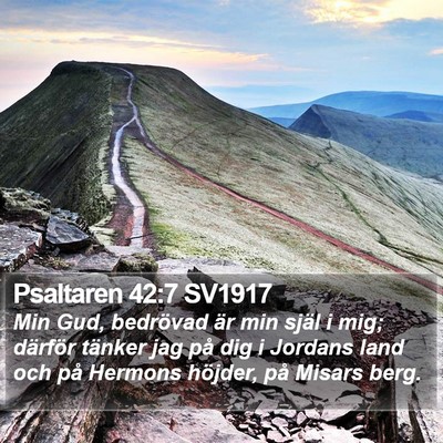 Psaltaren 42:7 SV1917 Bible Verse Image