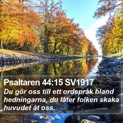 Psaltaren 44:15 SV1917 Bible Verse Image
