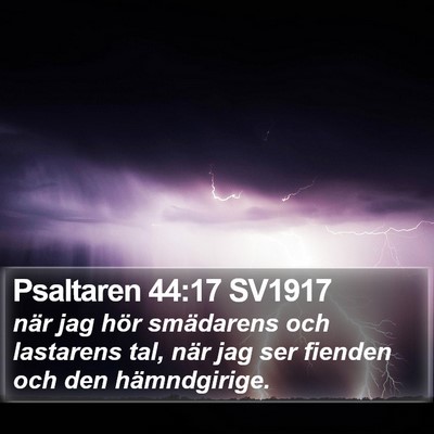Psaltaren 44:17 SV1917 Bible Verse Image